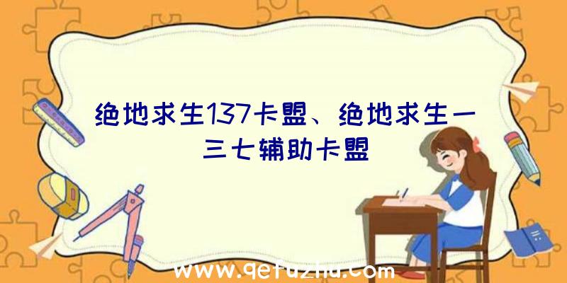 绝地求生137卡盟、绝地求生一三七辅助卡盟