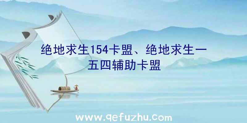 绝地求生154卡盟、绝地求生一五四辅助卡盟