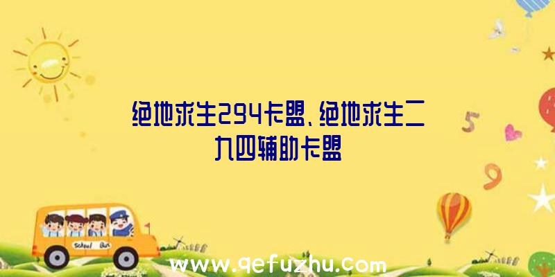 绝地求生294卡盟、绝地求生二九四辅助卡盟