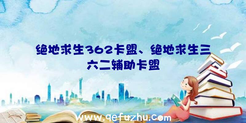 绝地求生362卡盟、绝地求生三六二辅助卡盟