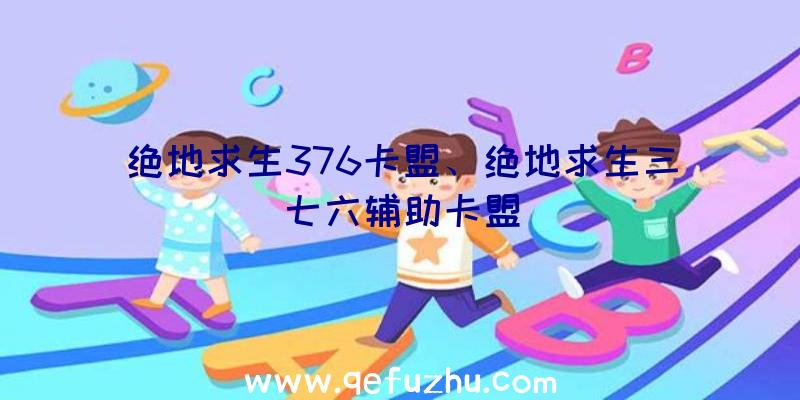 绝地求生376卡盟、绝地求生三七六辅助卡盟