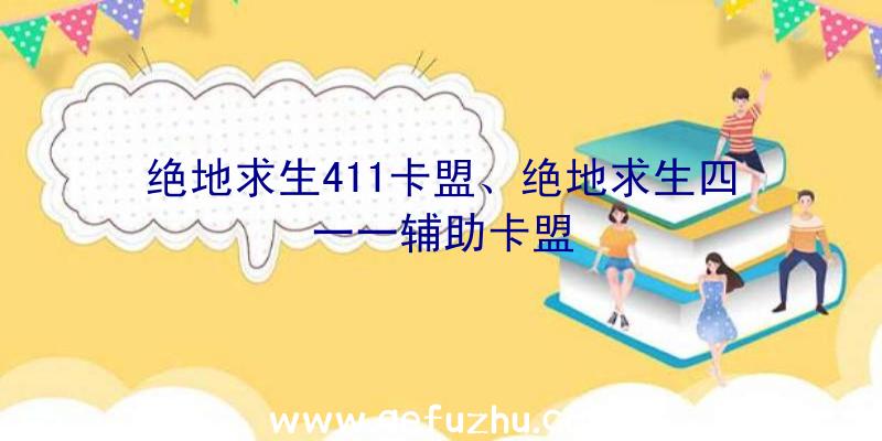 绝地求生411卡盟、绝地求生四一一辅助卡盟