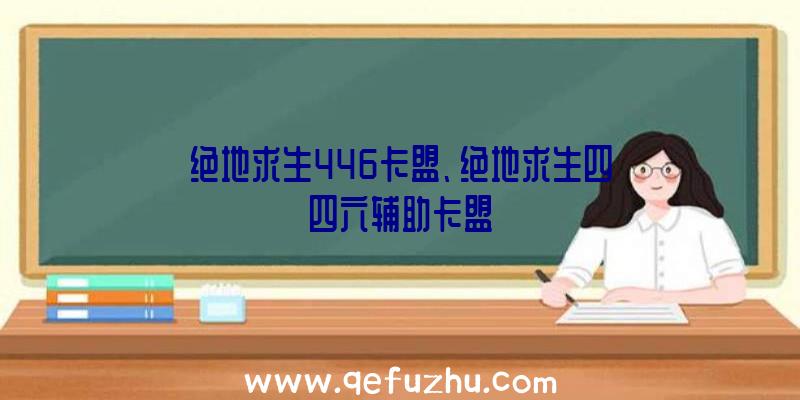 绝地求生446卡盟、绝地求生四四六辅助卡盟