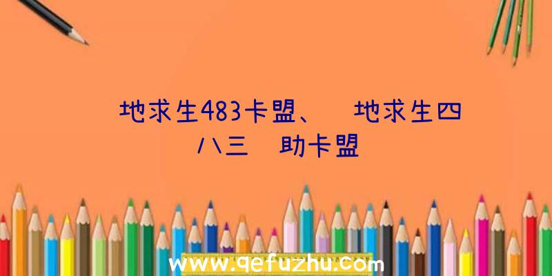 绝地求生483卡盟、绝地求生四八三辅助卡盟