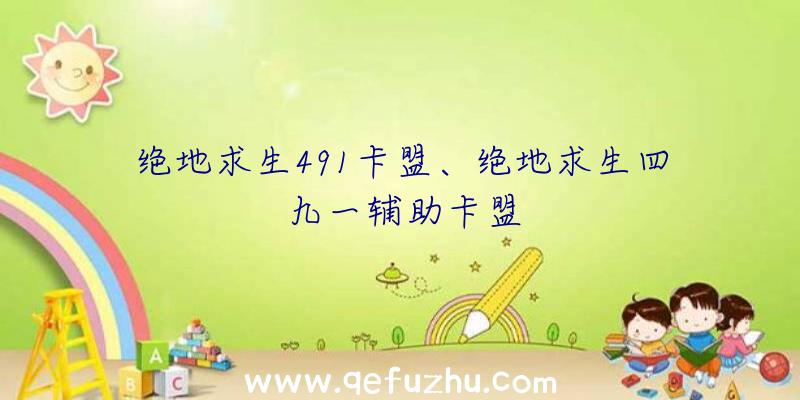 绝地求生491卡盟、绝地求生四九一辅助卡盟