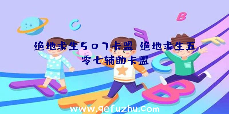 绝地求生507卡盟、绝地求生五零七辅助卡盟