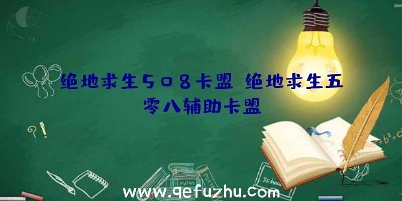 绝地求生508卡盟、绝地求生五零八辅助卡盟