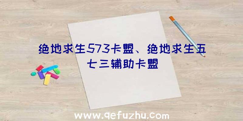 绝地求生573卡盟、绝地求生五七三辅助卡盟