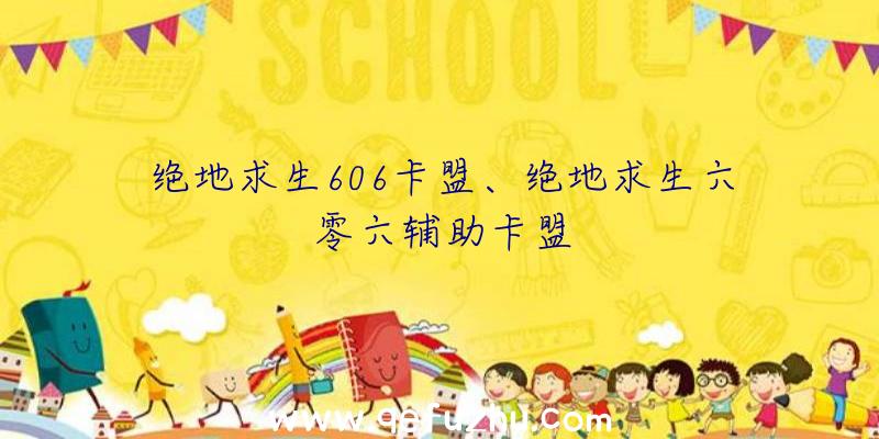 绝地求生606卡盟、绝地求生六零六辅助卡盟