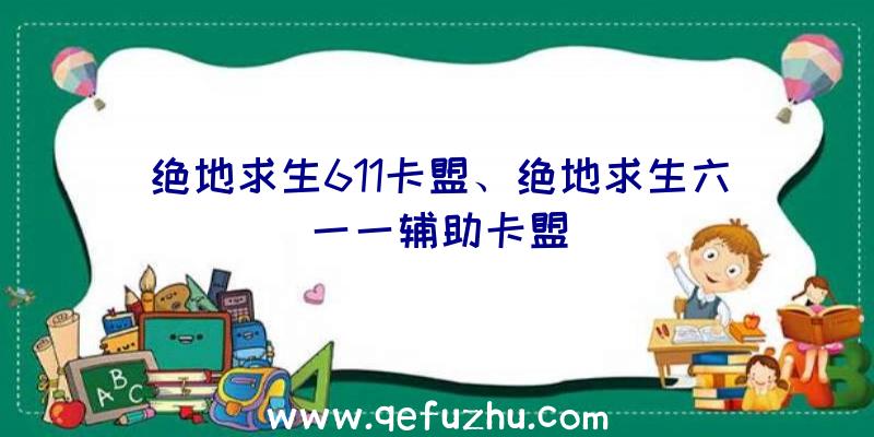 绝地求生611卡盟、绝地求生六一一辅助卡盟