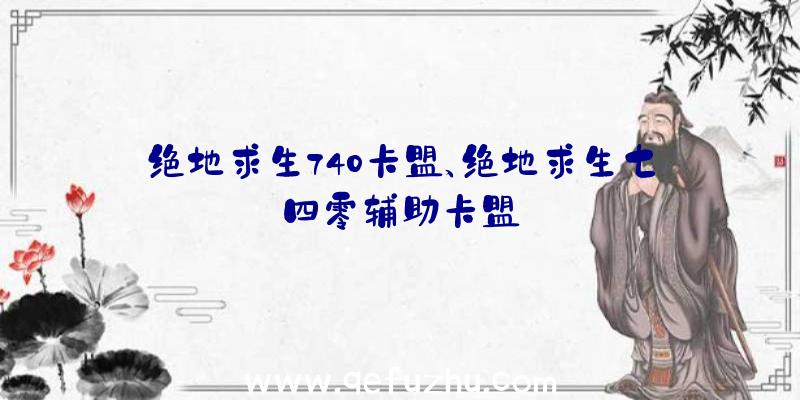 绝地求生740卡盟、绝地求生七四零辅助卡盟