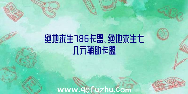 绝地求生786卡盟、绝地求生七八六辅助卡盟