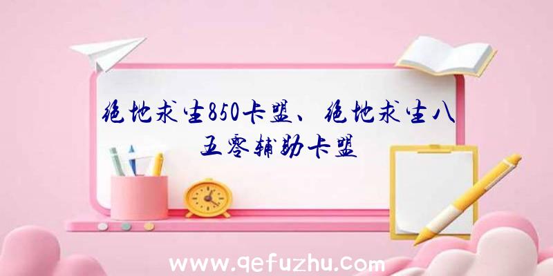 绝地求生850卡盟、绝地求生八五零辅助卡盟