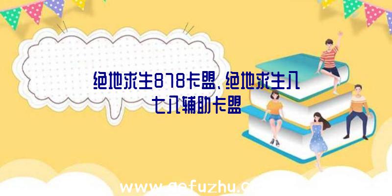 绝地求生878卡盟、绝地求生八七八辅助卡盟