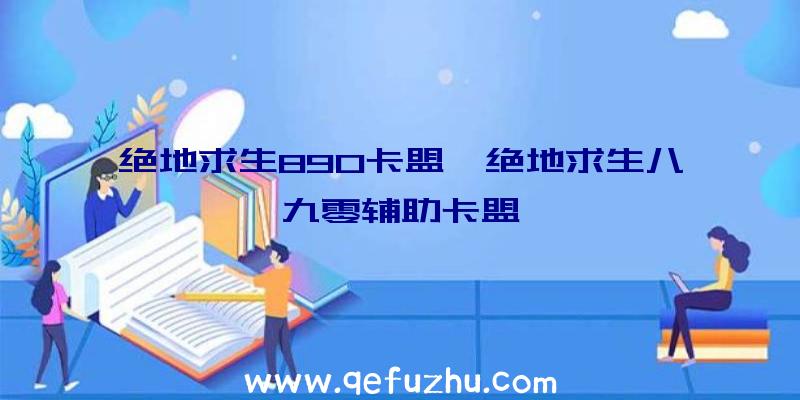 绝地求生890卡盟、绝地求生八九零辅助卡盟