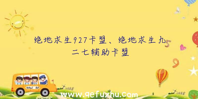 绝地求生927卡盟、绝地求生九二七辅助卡盟