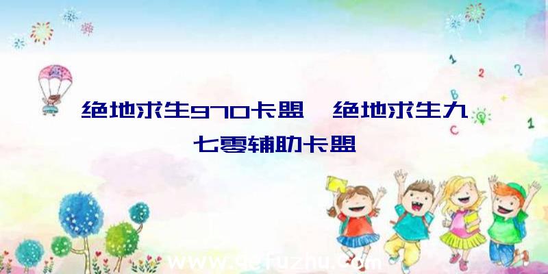 绝地求生970卡盟、绝地求生九七零辅助卡盟